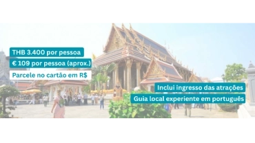 Passeio templos de Bangkok em português